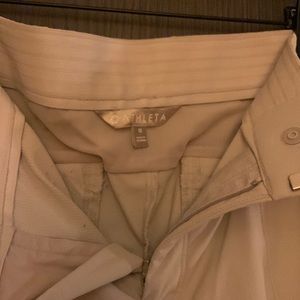 Athleta size 10 cream stretch lightweight rn 54023 pants